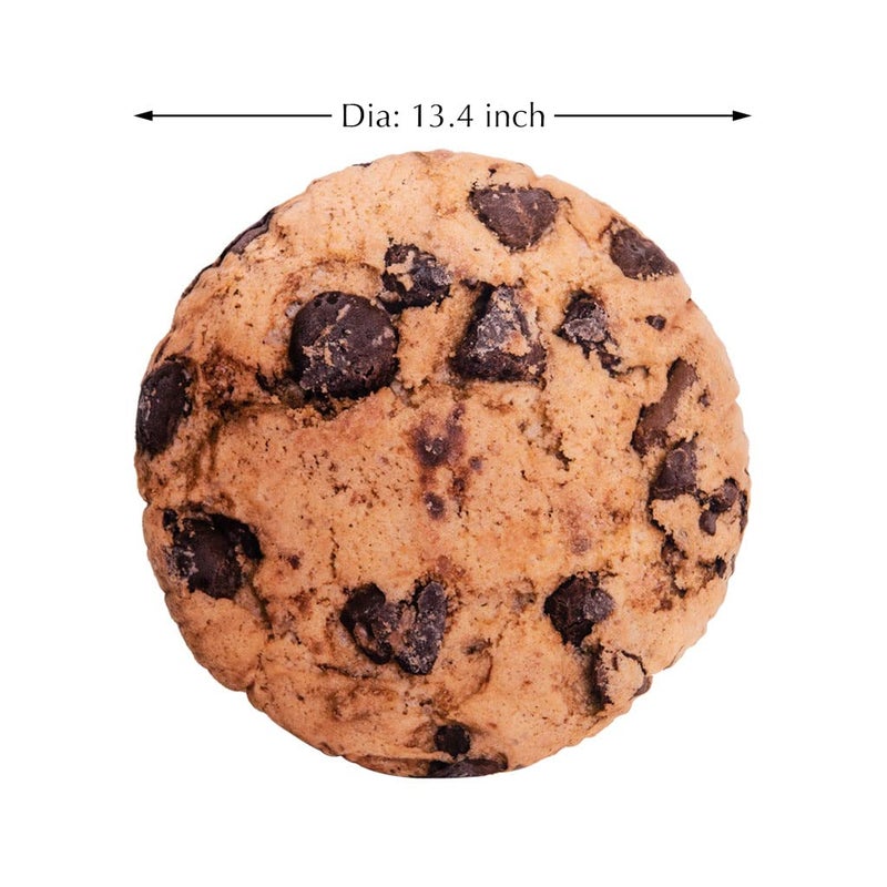 HYSEAS Round Throw Pillow 13.4 Inch Chocolate Cookie, 3D Digital Print Decorative Comfortable Soft Plush Funny Food Shaped Pillow Light Weight Seat Pad Cushion for Couch, Chair, Floor, Sofa - Image 5